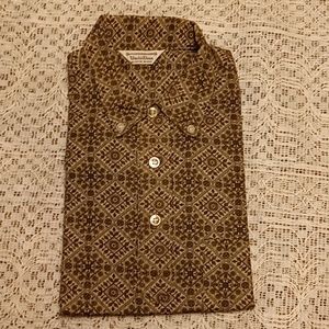 Deadstock 1950s washnwear size 14 xs button up short sleeve shirt